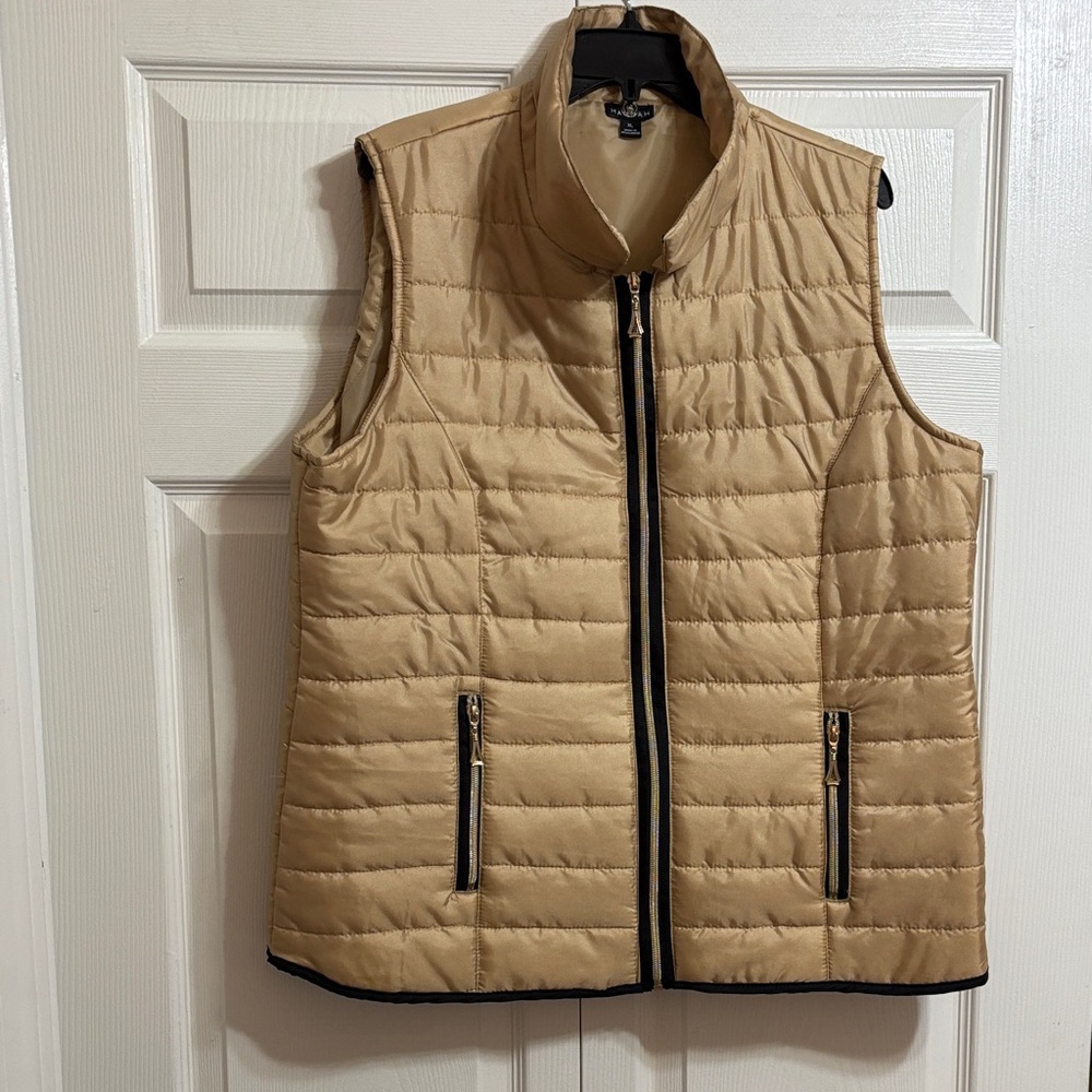 Hannah Beige Quilted Vest